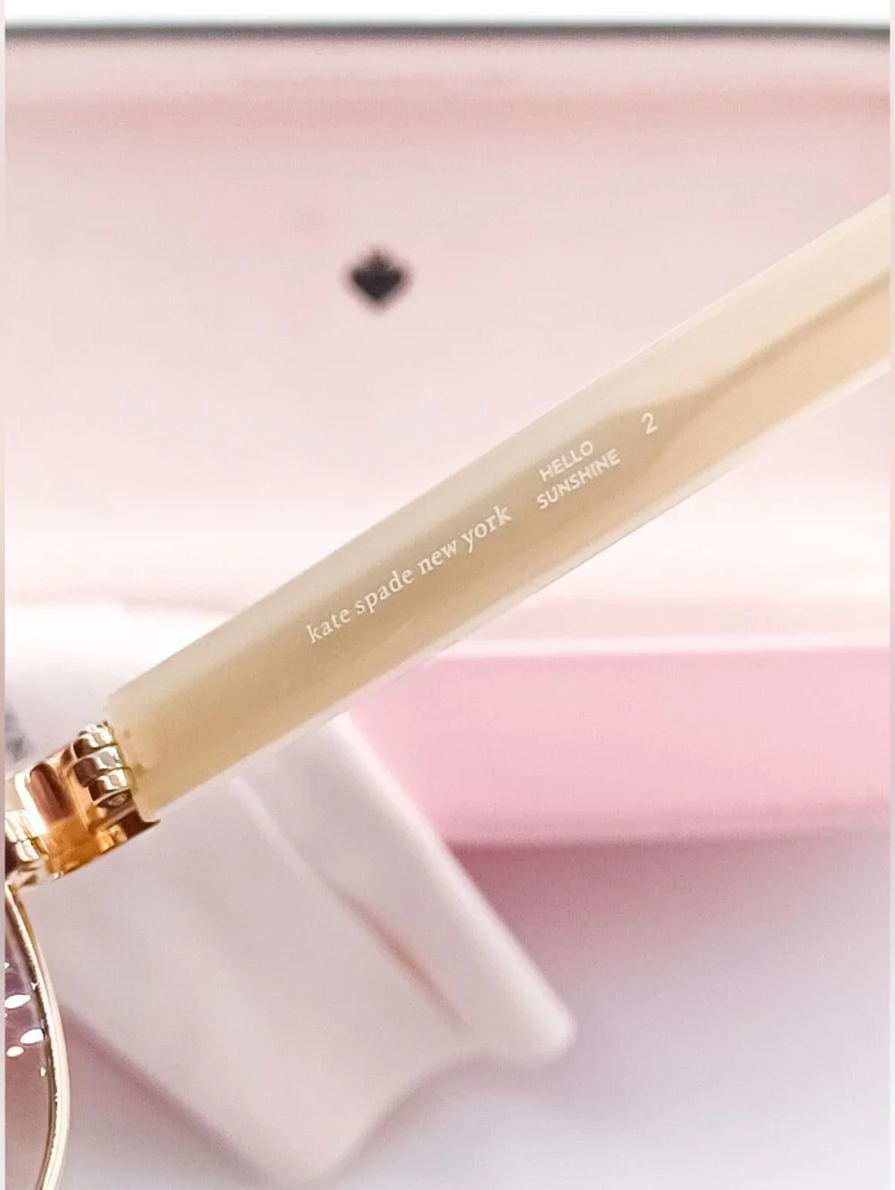 New Kate Spade New York 100% UV Protection Delia II RoseGold Aviator Sunglasses
